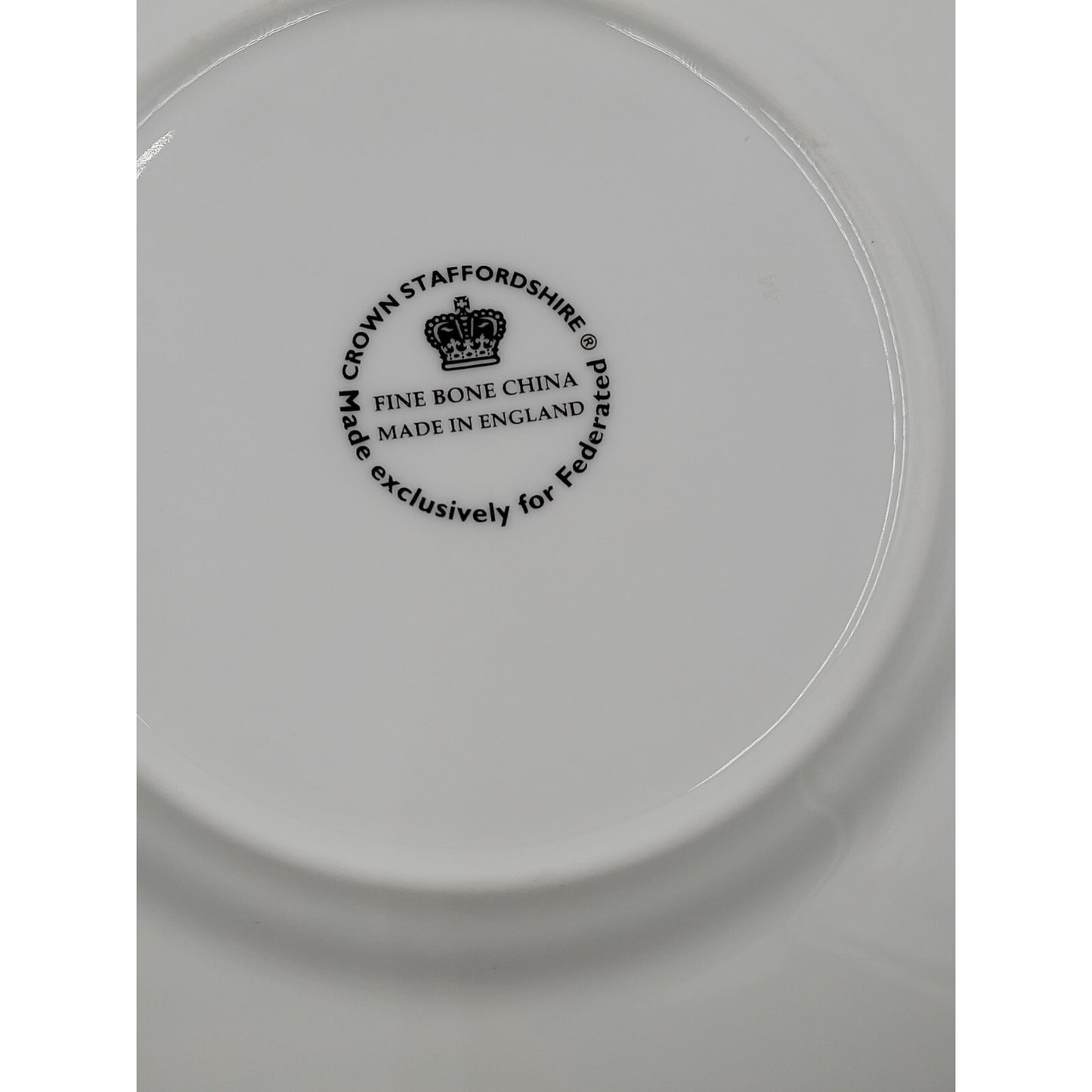 Crown Staffordshire Bone China Platinum Band 6" Dessert Plate Federated Store