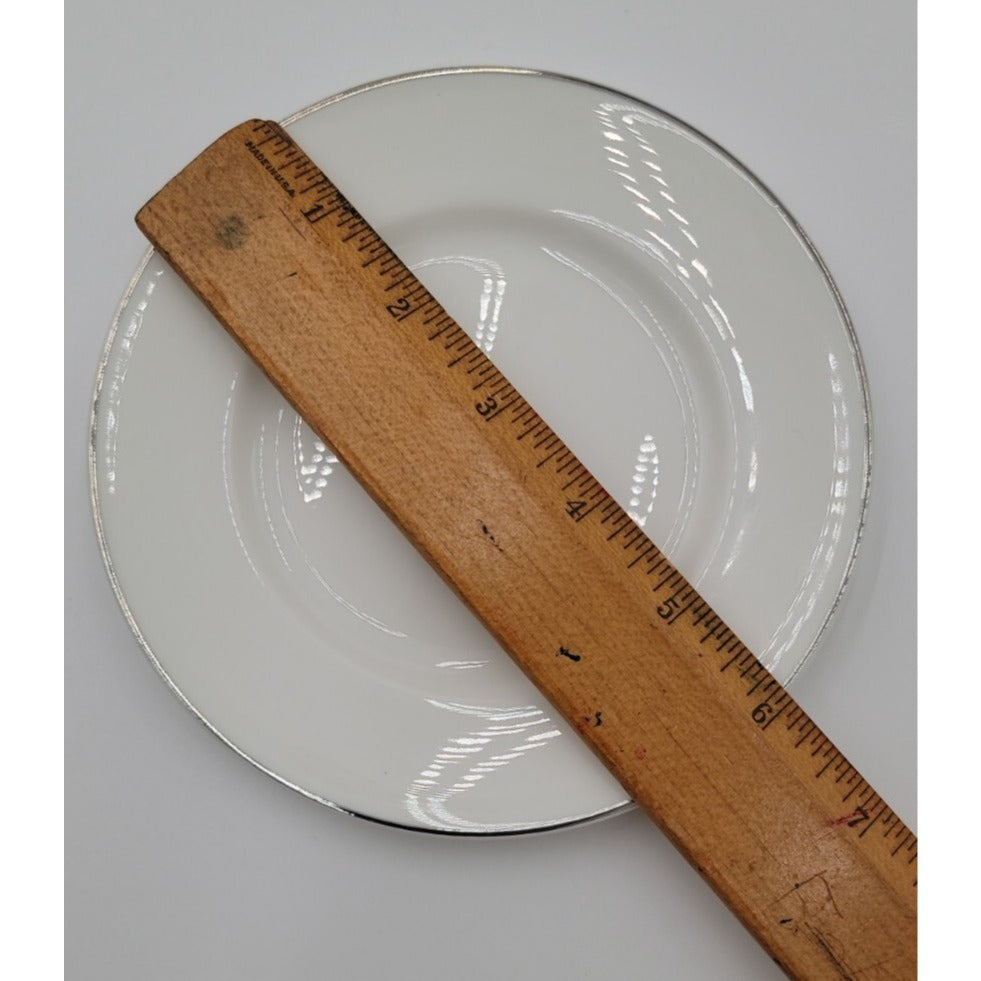 Crown Staffordshire Bone China Platinum Band 6" Dessert Plate Federated Store