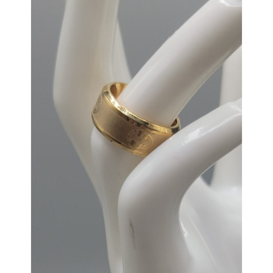 DC Comics Batman Band Ring Stainless Steel 8mm Brushed Gold Tone Size 6