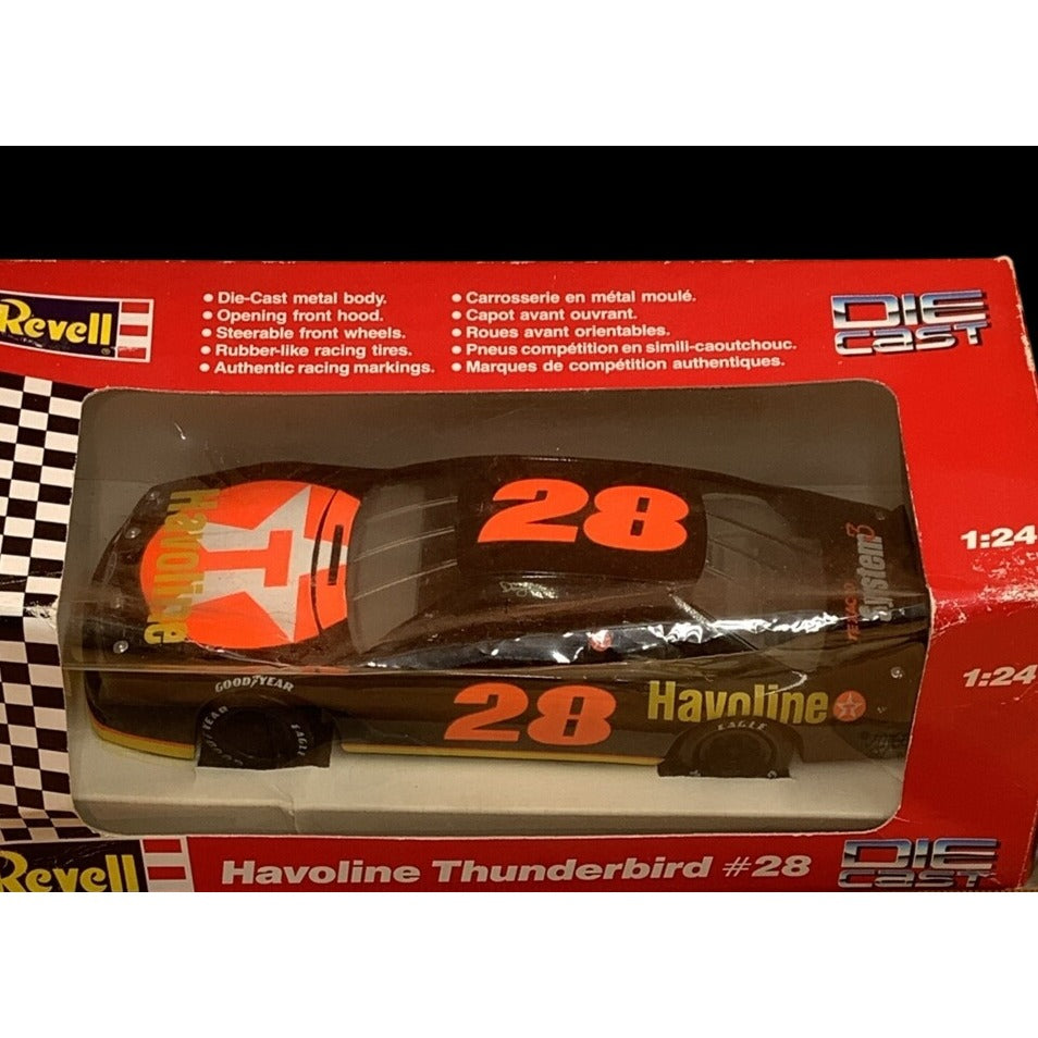 Vtg Revell Texaco Havoline Thunderbird~Davey Allison #28 1/24 Die-Cast 1991
