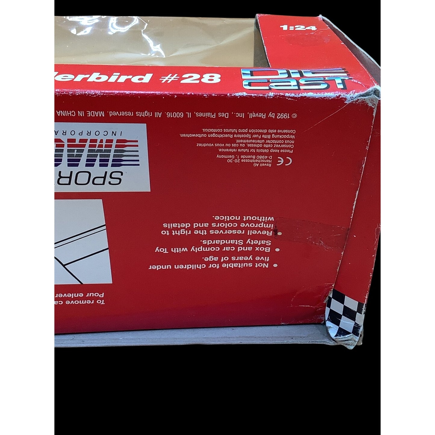 Vtg Revell Texaco Havoline Thunderbird~Davey Allison #28 1/24 Die-Cast 1991