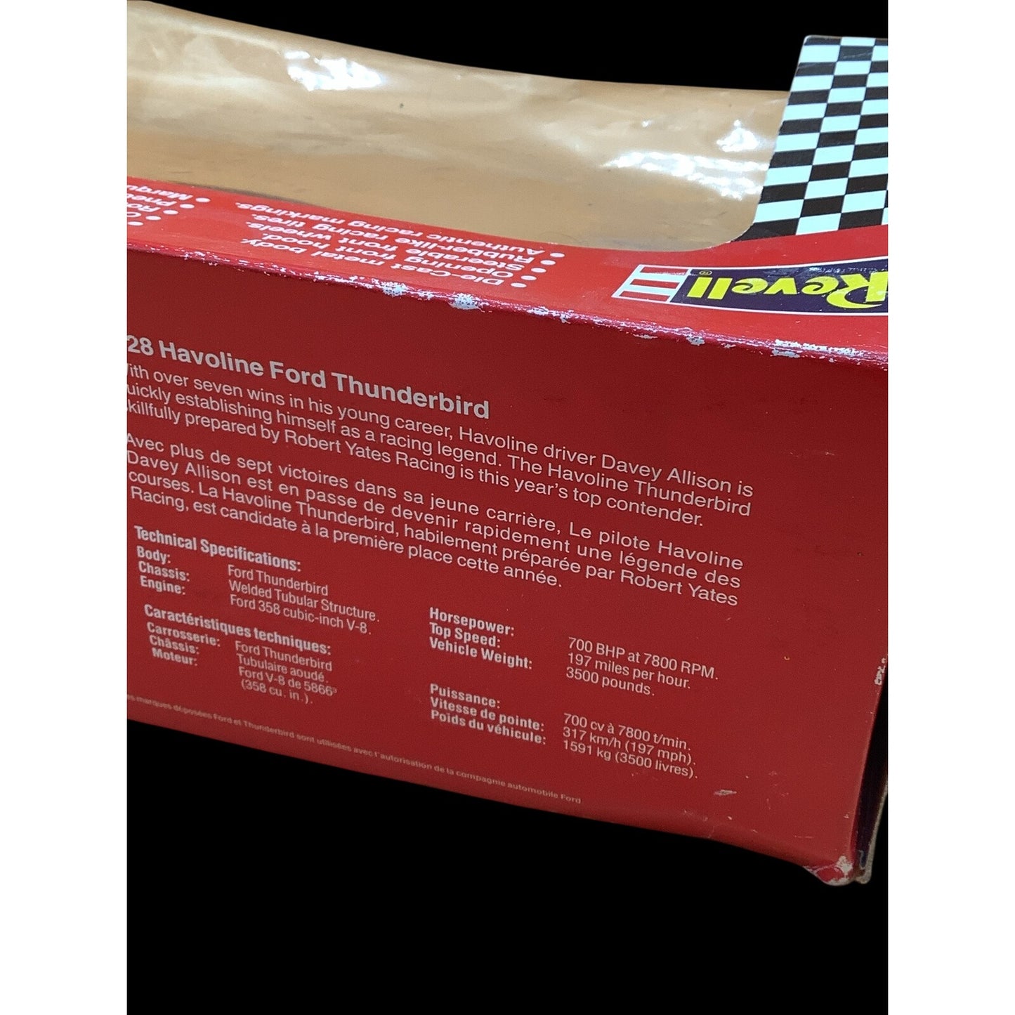 Vtg Revell Texaco Havoline Thunderbird~Davey Allison #28 1/24 Die-Cast 1991