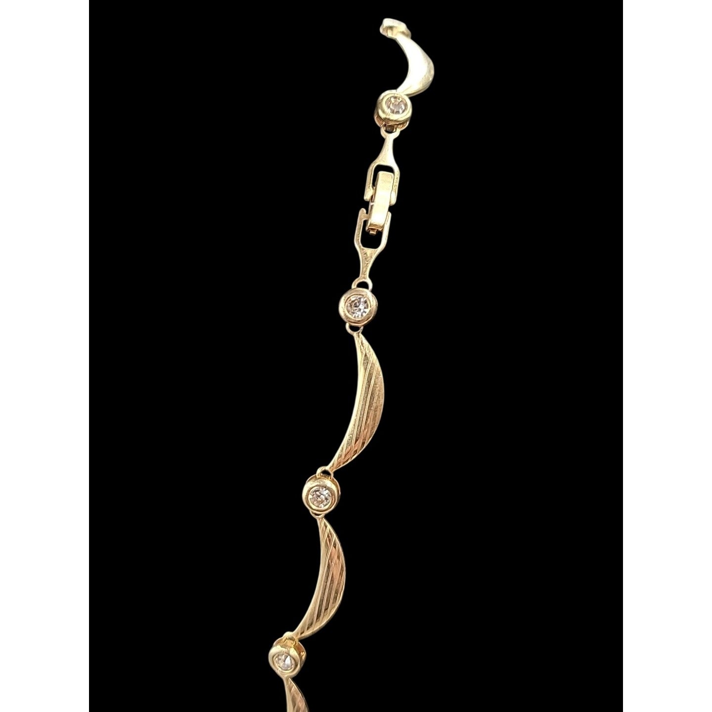 Calla Lilly Pendant Necklace OB SIGNED Gold Plated Rhinestones Two 19" Chains