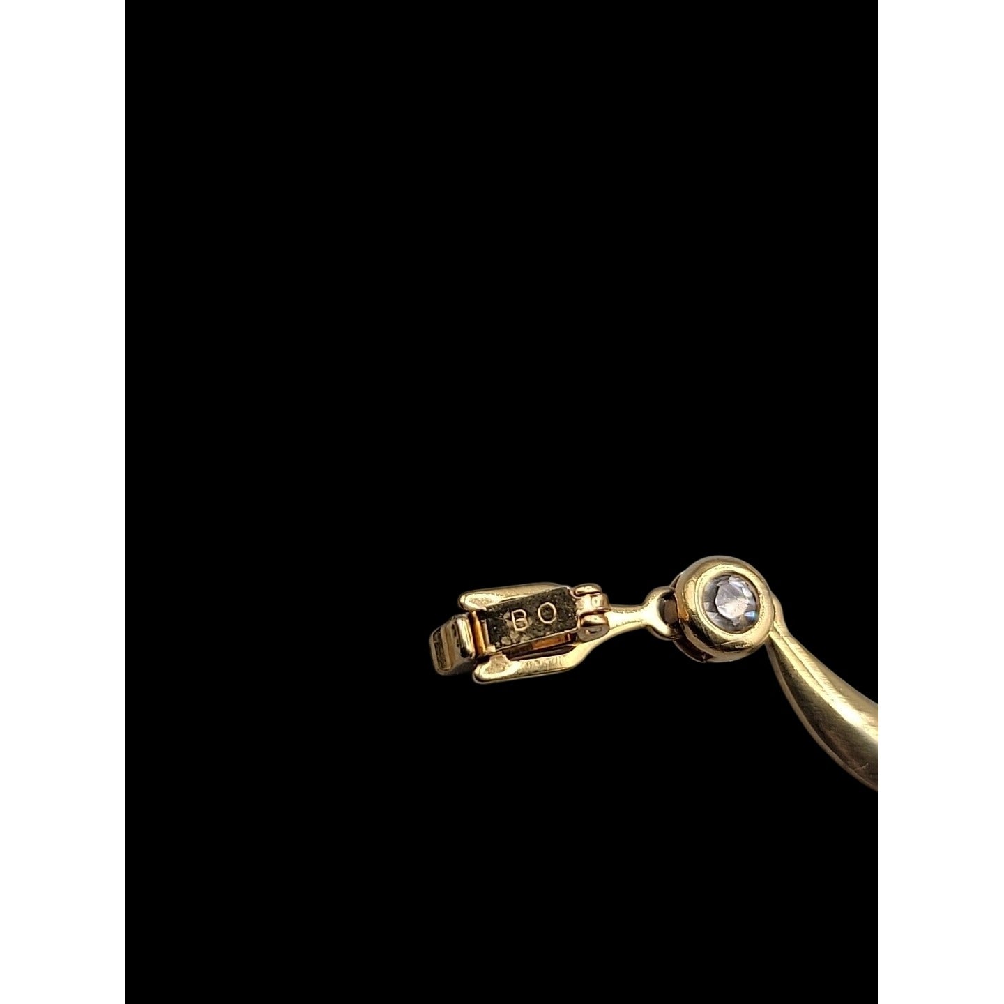 Calla Lilly Pendant Necklace OB SIGNED Gold Plated Rhinestones Two 19" Chains