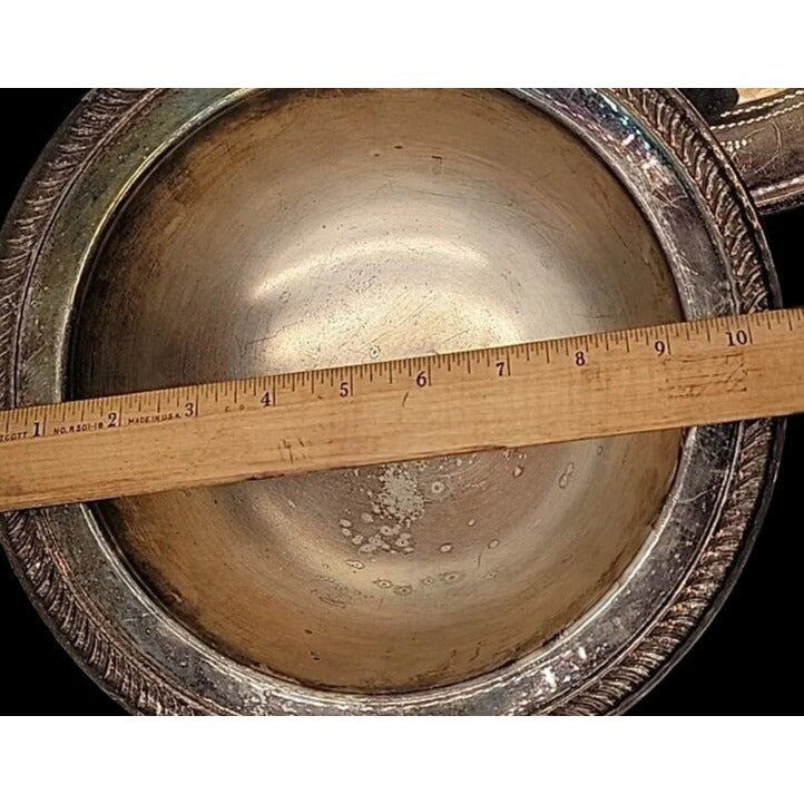 FB Rogers Silver Gadroon Round Footed Covered Casserole Serving Dish Model 1158