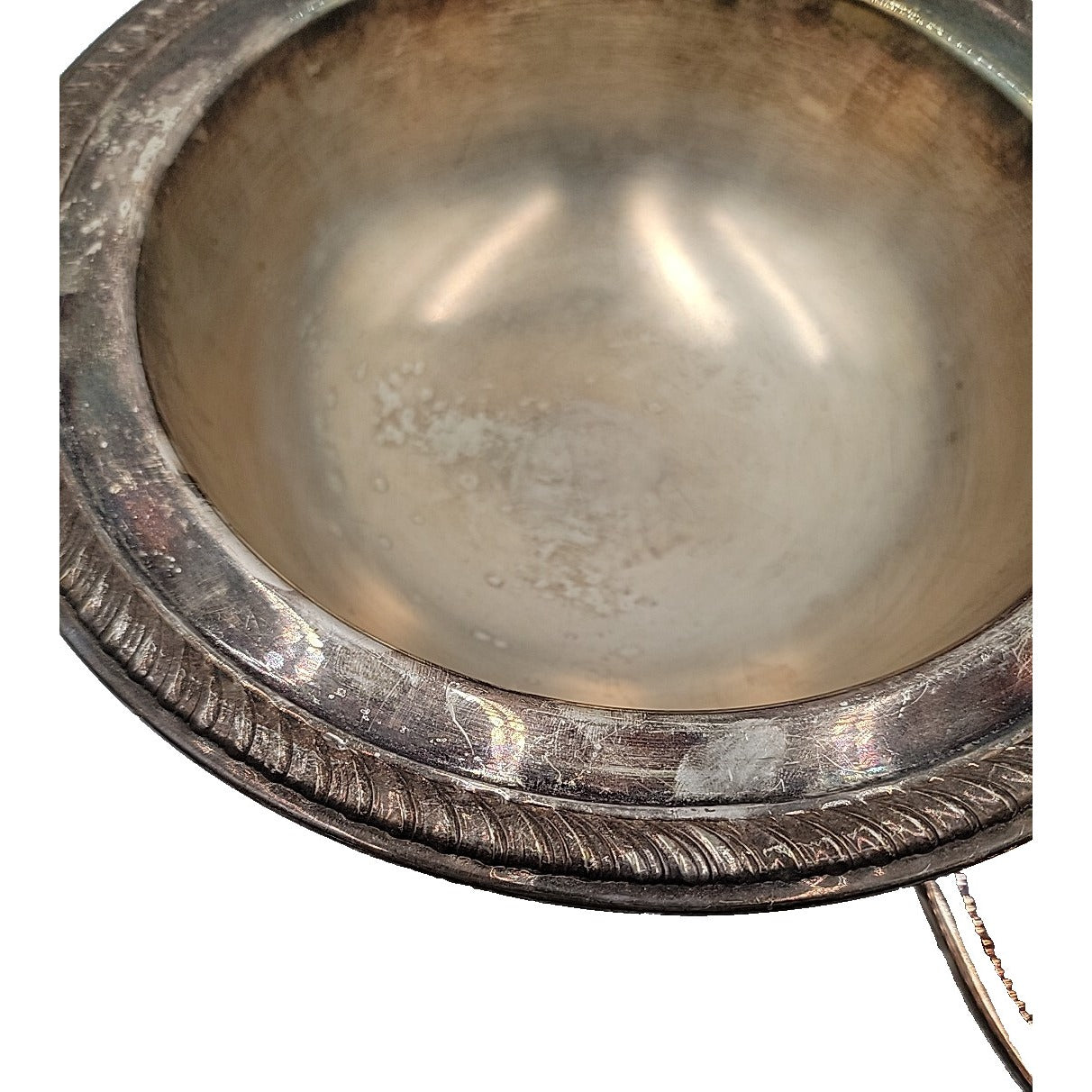 FB Rogers Silver Gadroon Round Footed Covered Casserole Serving Dish Model 1158