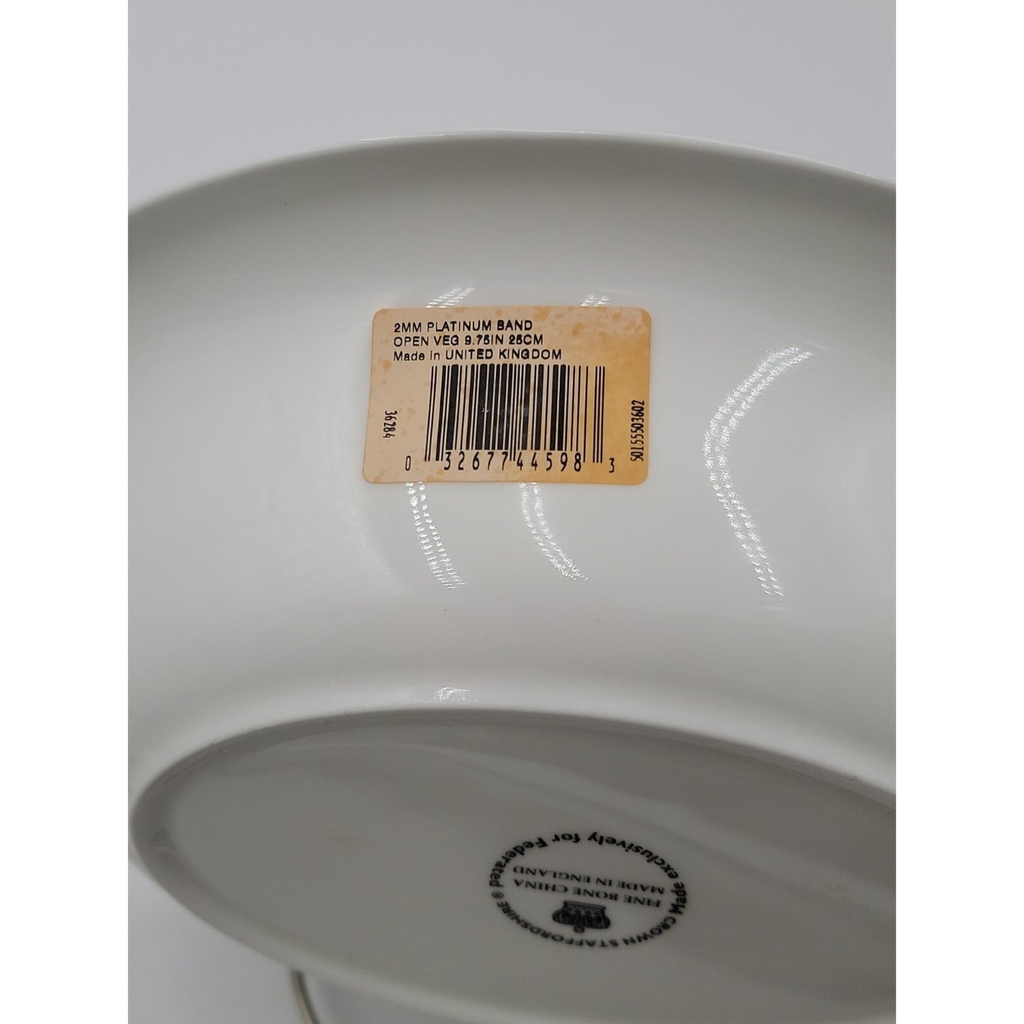 Crown Staffordshire Bone China Platinum Band Oval Vegetable Bowl Federated Store