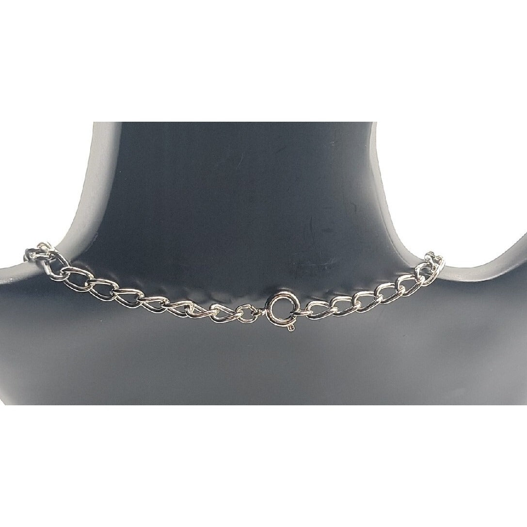 Lisner Scrolling Waterfall Pendant Necklace Articulated Silver Tone Vintage 24"