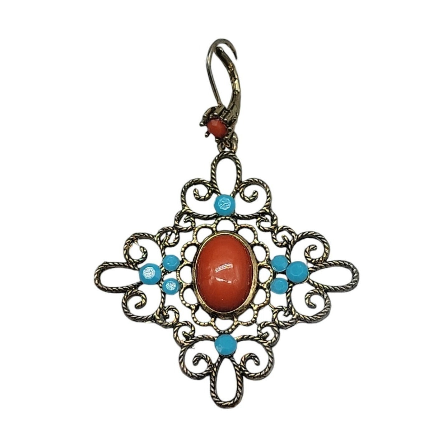 Vintage Moroccan-Style Filigree Dangle Earrings Mediterranean & Bohemian flair