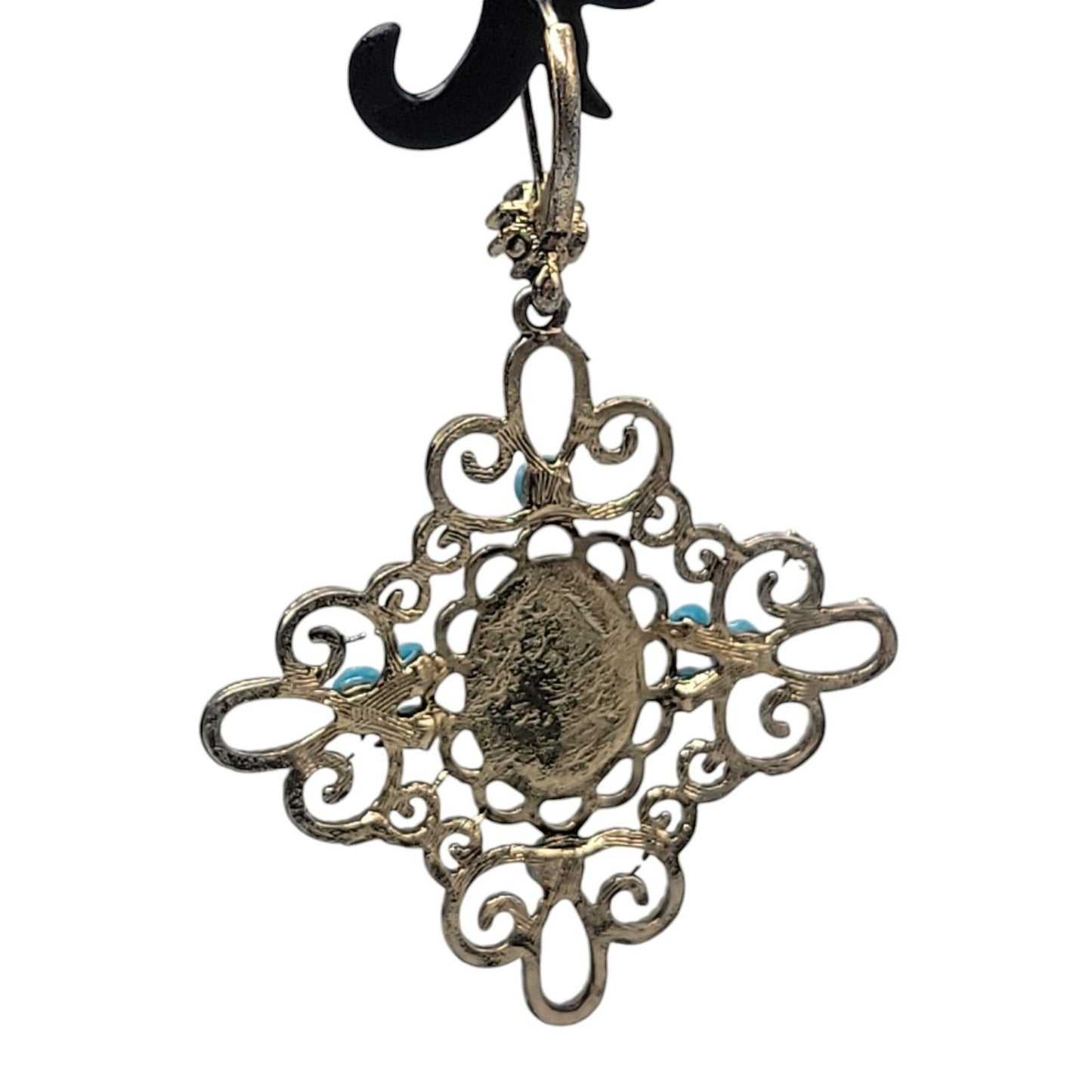 Vintage Moroccan-Style Filigree Dangle Earrings Mediterranean & Bohemian flair