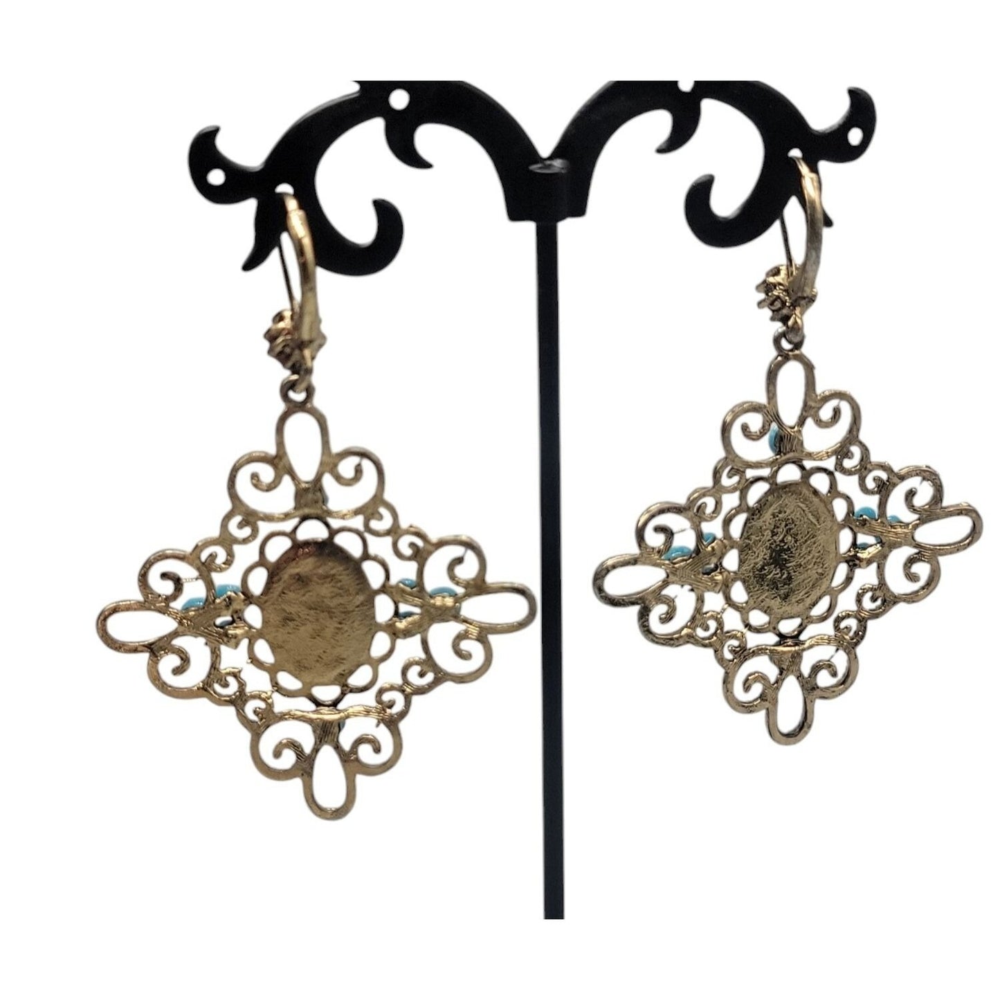 Vintage Moroccan-Style Filigree Dangle Earrings Mediterranean & Bohemian flair