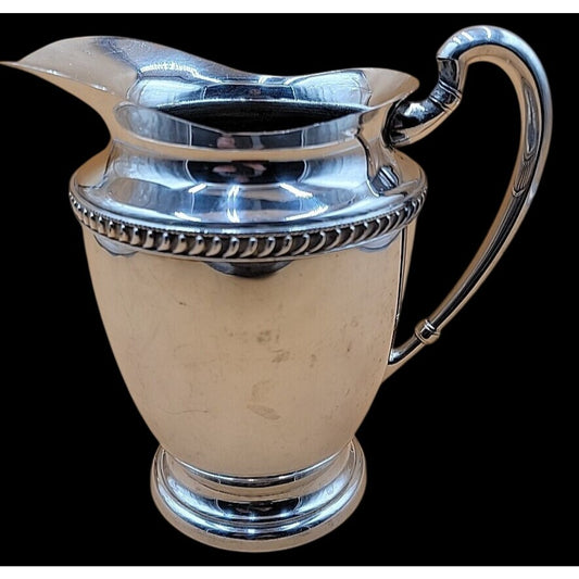 Vintage Pilgrim Silver-plated Water Pitcher/Vase/Jug 8.5" Art Deco Style 1373