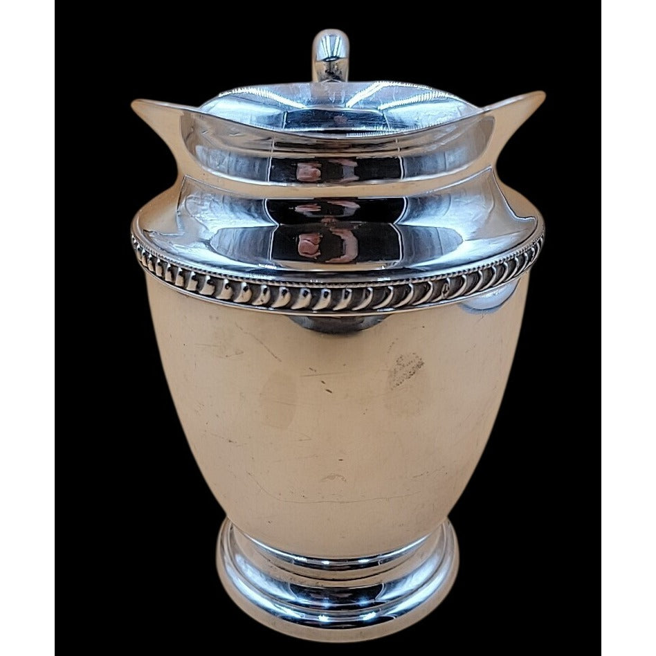 Vintage Pilgrim Silver-plated Water Pitcher/Vase/Jug 8.5" Art Deco Style 1373