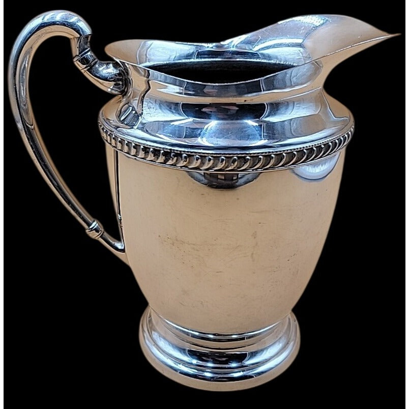 Vintage Pilgrim Silver-plated Water Pitcher/Vase/Jug 8.5" Art Deco Style 1373