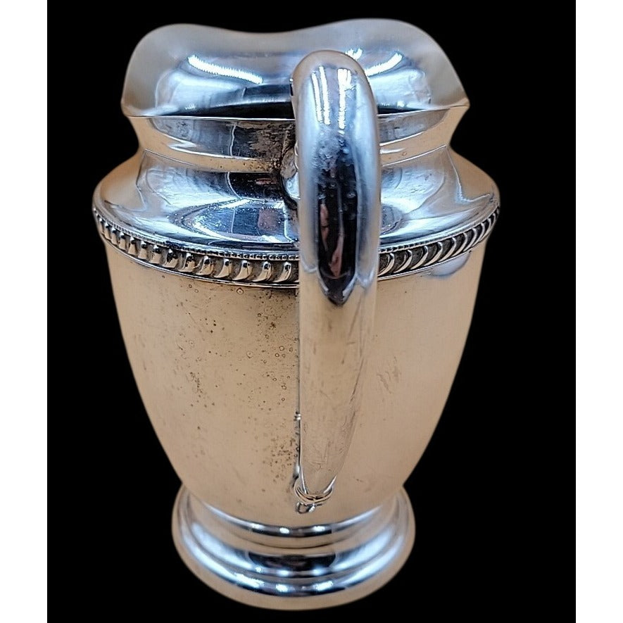 Vintage Pilgrim Silver-plated Water Pitcher/Vase/Jug 8.5" Art Deco Style 1373