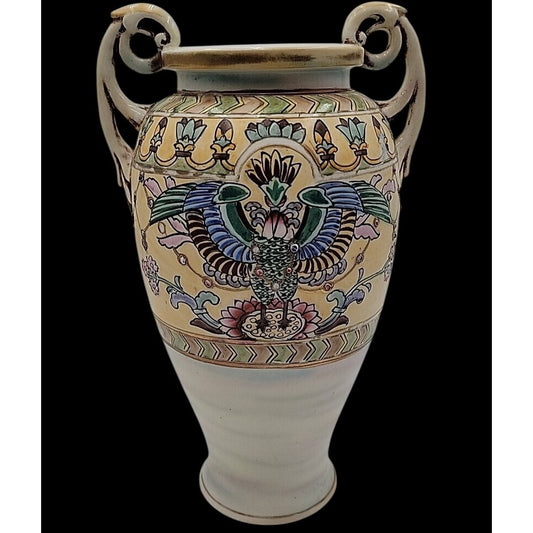 Antique Hand-Painted Nippon Large Art Deco Vase Circa 1915