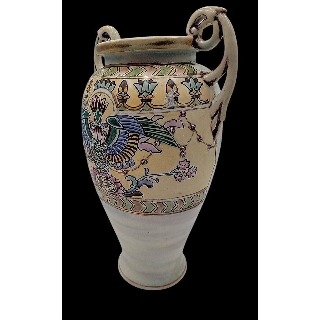 Antique Hand-Painted Nippon Large Art Deco Vase Circa 1915