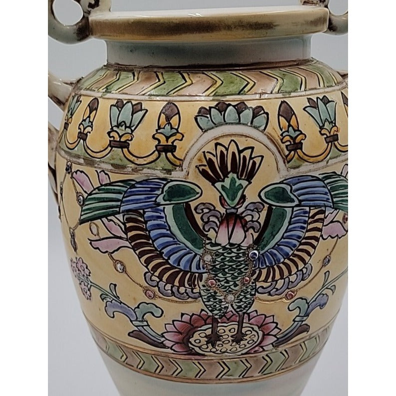 Antique Hand-Painted Nippon Large Art Deco Vase Circa 1915