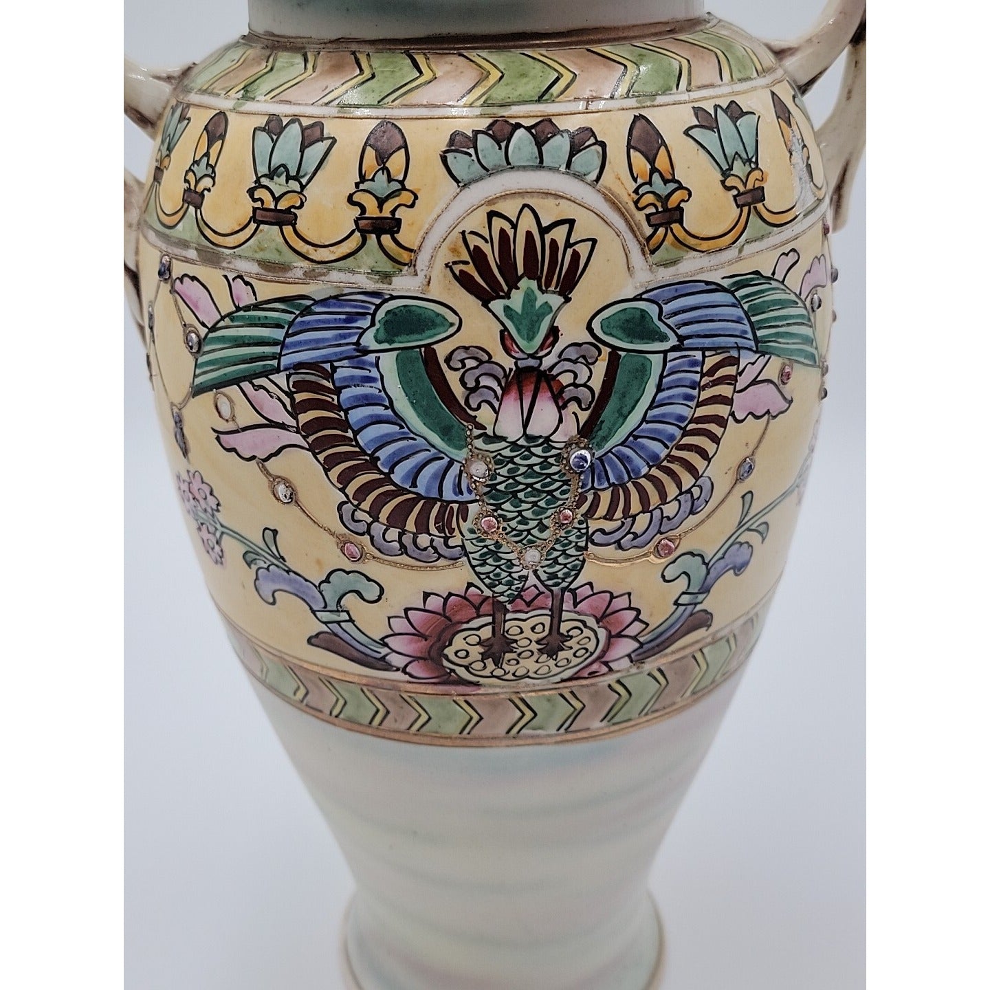 Antique Hand-Painted Nippon Large Art Deco Vase Circa 1915