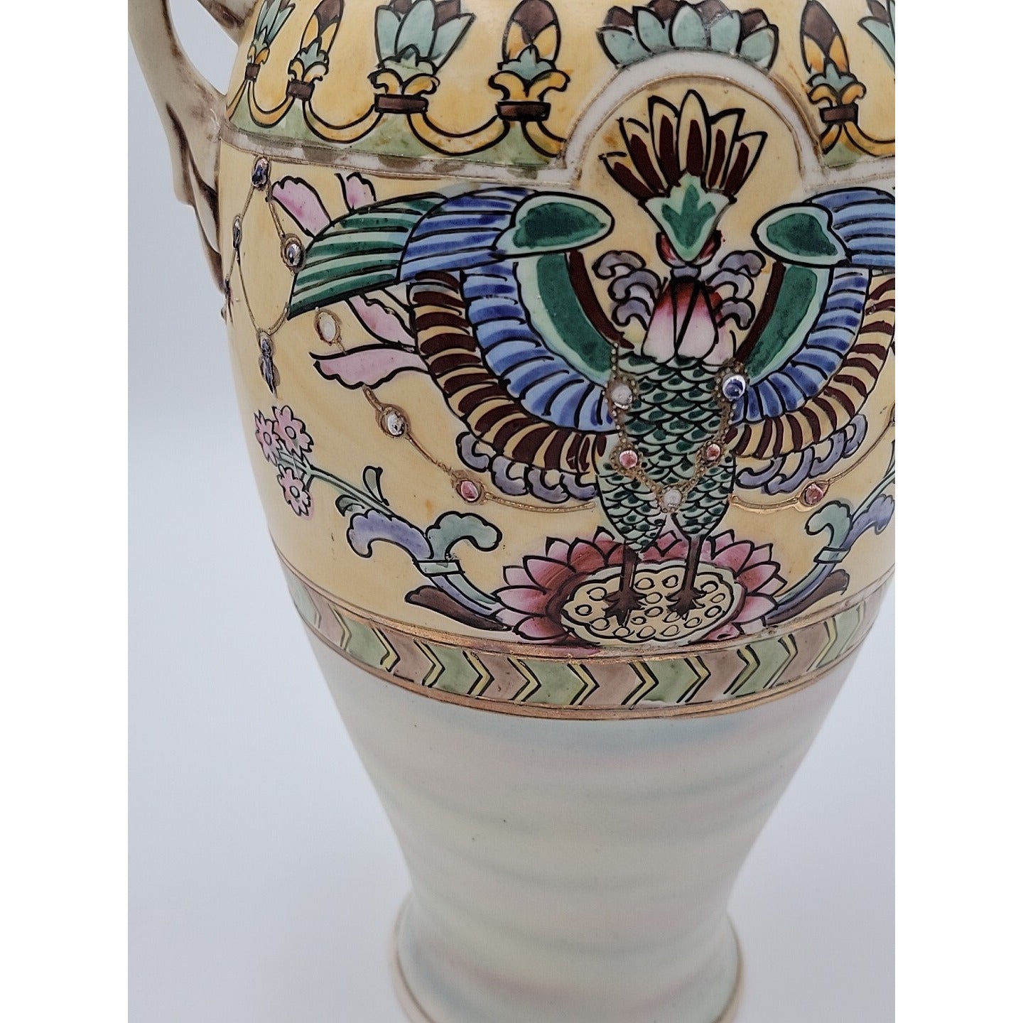 Antique Hand-Painted Nippon Large Art Deco Vase Circa 1915