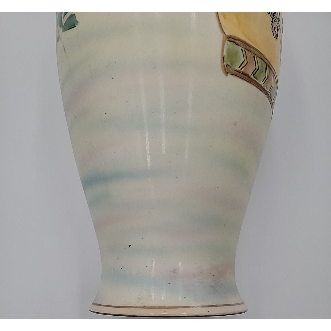 Antique Hand-Painted Nippon Large Art Deco Vase Circa 1915