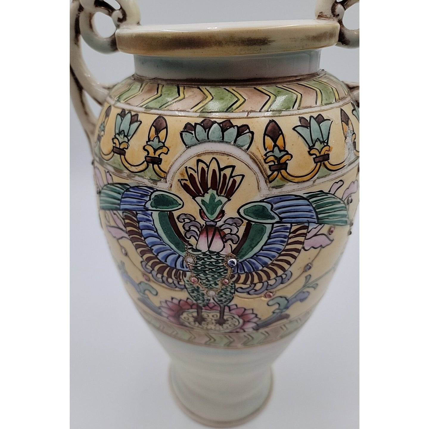 Antique Hand-Painted Nippon Large Art Deco Vase Circa 1915