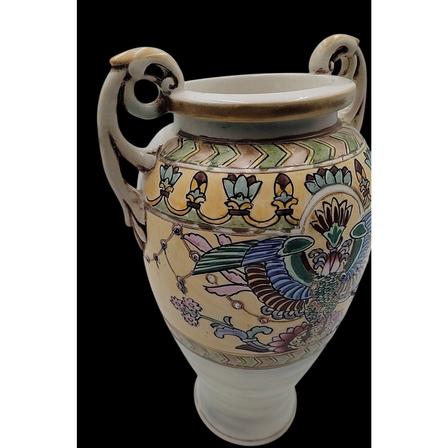 Antique Hand-Painted Nippon Large Art Deco Vase Circa 1915