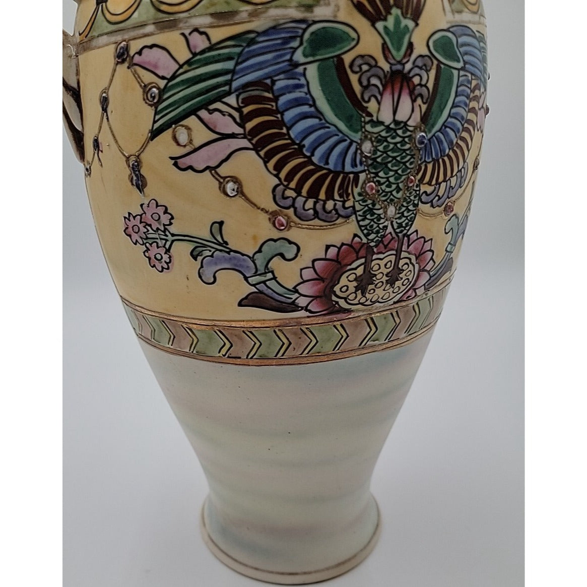 Antique Hand-Painted Nippon Large Art Deco Vase Circa 1915