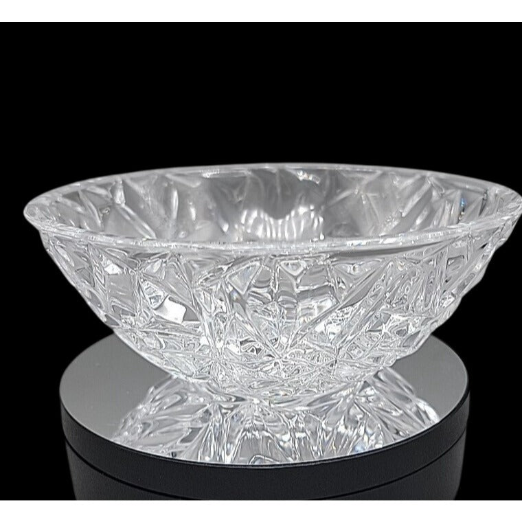 Tiffany & Co Janus Rock Cut Crystal Candy Bowl 6" Signed Model Name Discontinued