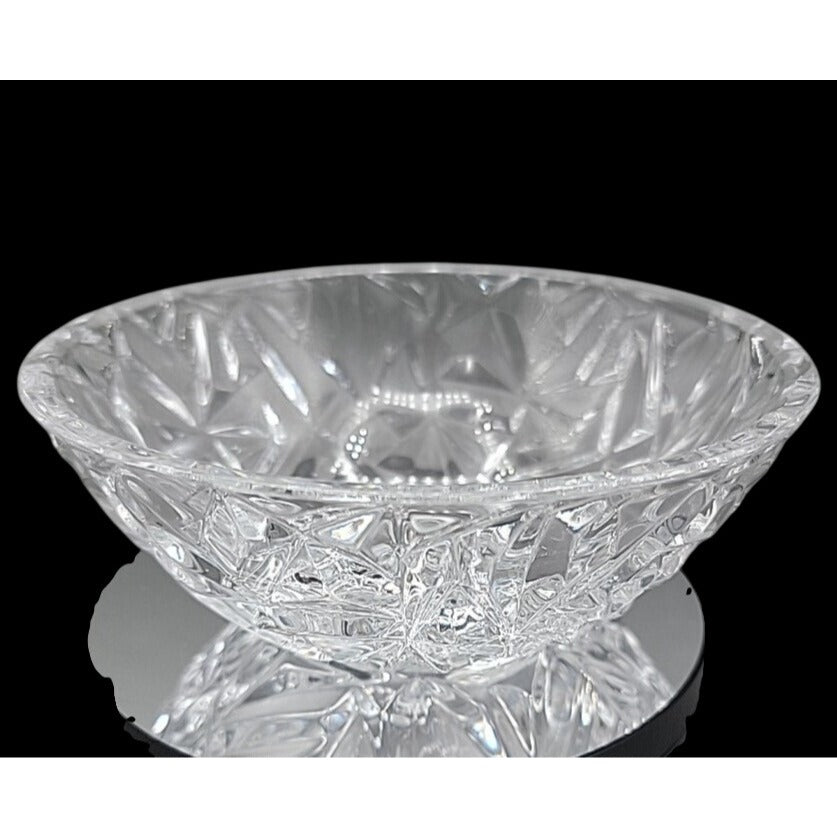 Tiffany & Co Janus Rock Cut Crystal Candy Bowl 6" Signed Model Name Discontinued