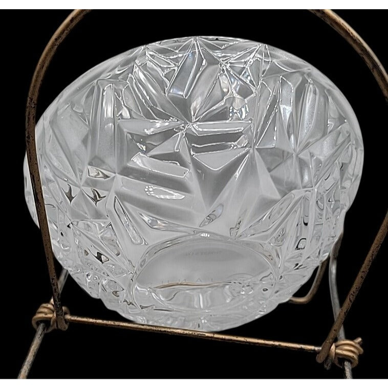 Tiffany & Co Janus Rock Cut Crystal Candy Bowl 6" Signed Model Name Discontinued