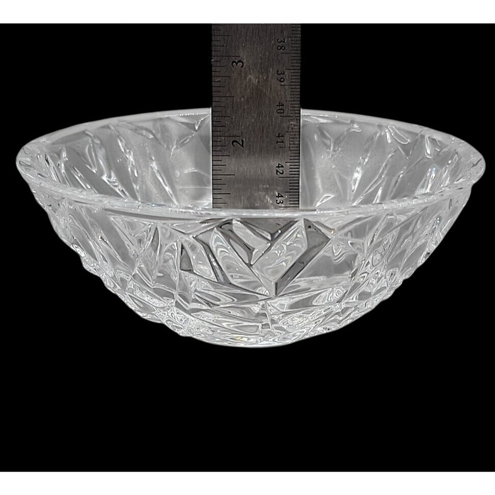 Tiffany & Co Janus Rock Cut Crystal Candy Bowl 6" Signed Model Name Discontinued