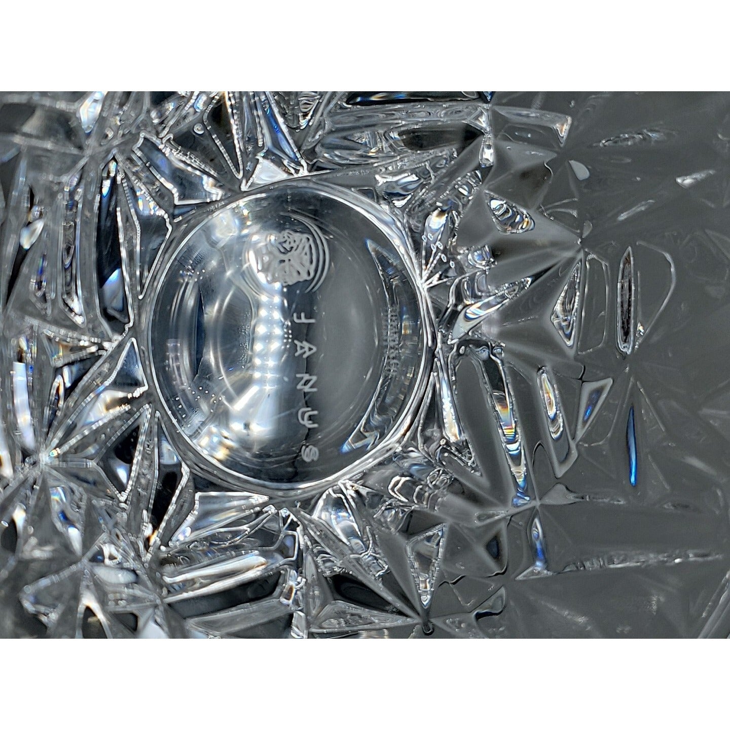 Tiffany & Co Janus Rock Cut Crystal Candy Bowl 6" Signed Model Name Discontinued