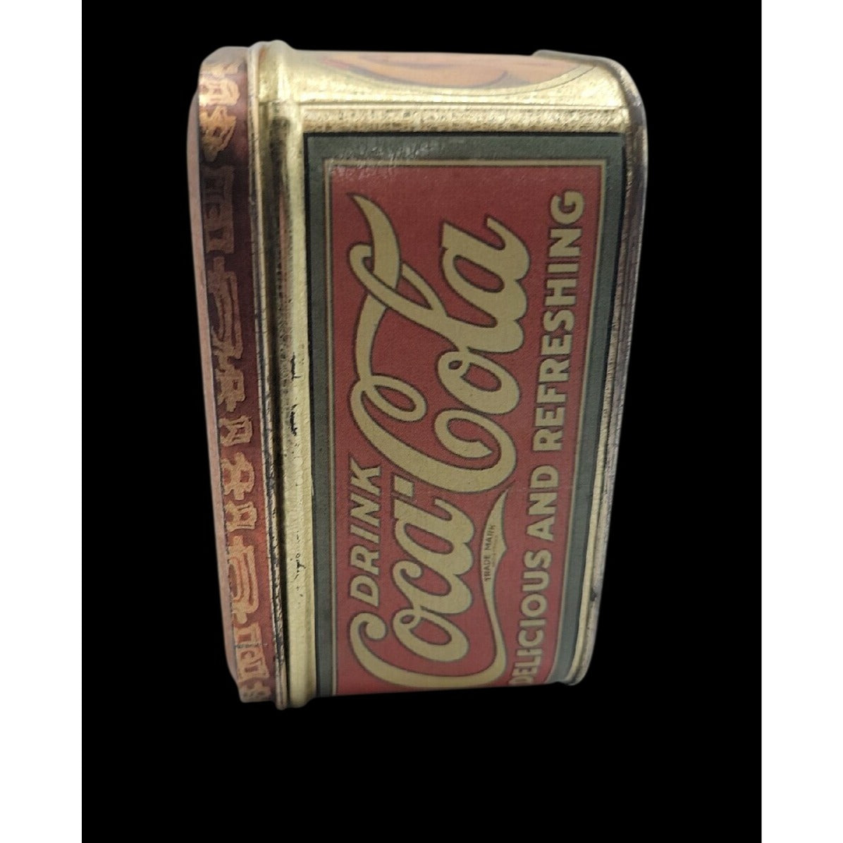 Vintage 1984 Bristol Ware Coca-Cola Metal Tin Canister Collectible Advertisement