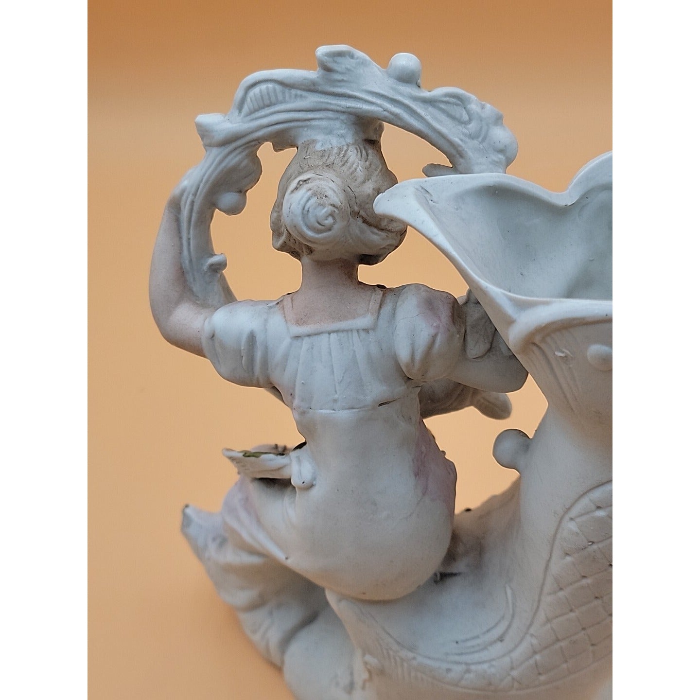 Antique Unger & Schneider Co German Porcelain Bisque Lady Spill Vase 1885-1900