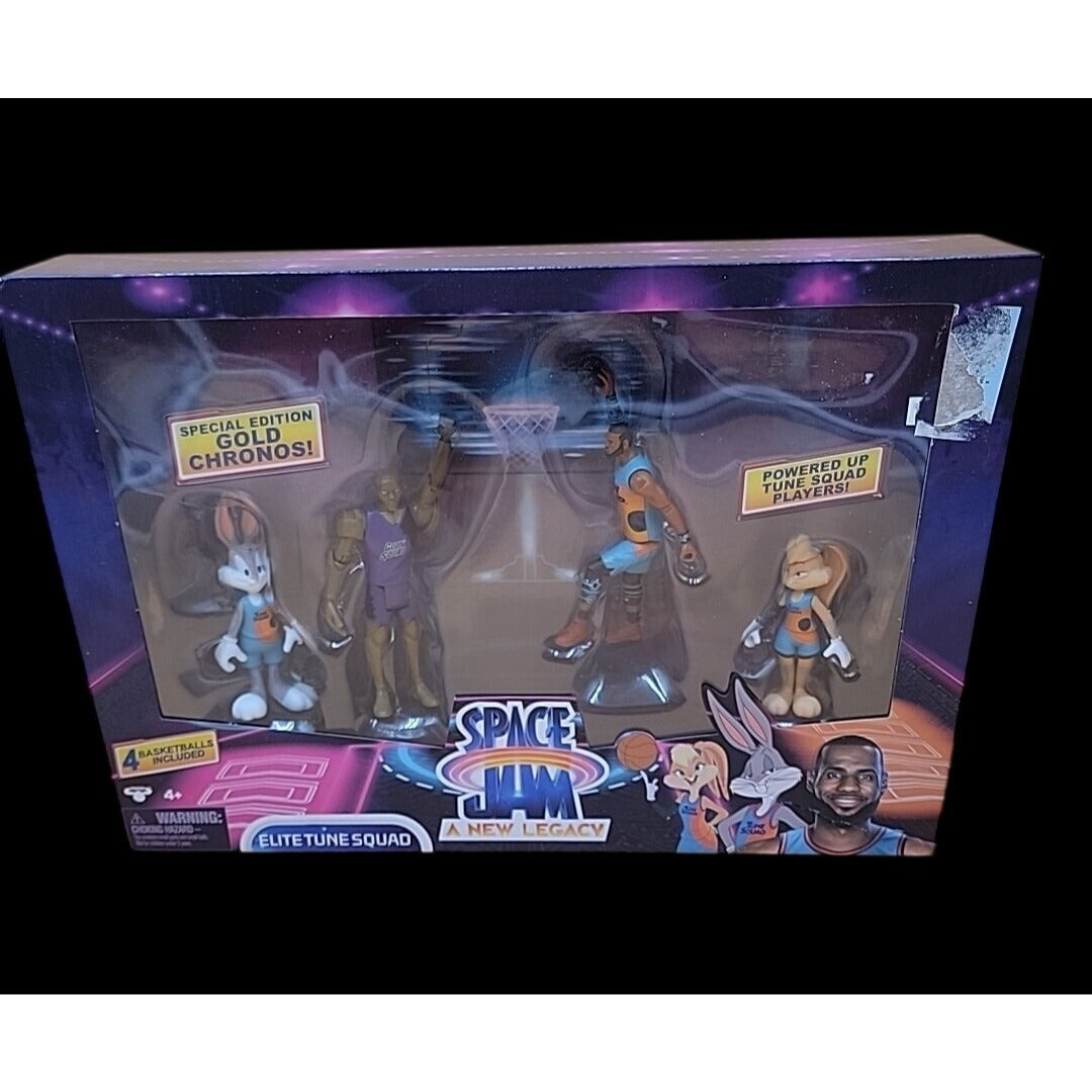 Space Jam A New Legacy Elite Tune Squad Four Figure Set Chronos LeBron James