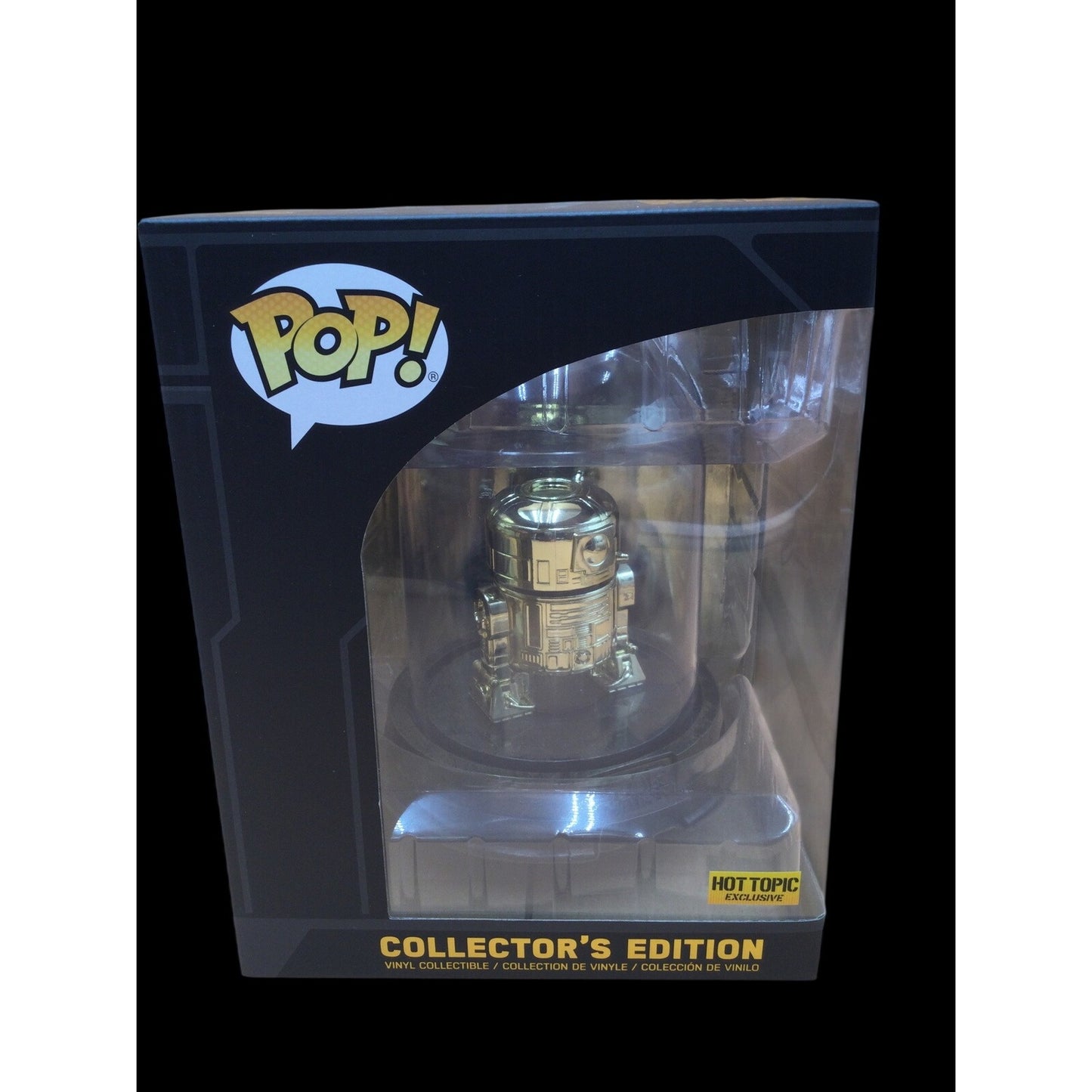 Funko Pop Star Wars Figurine R2-D2 Gold Chrome Collector's Hot Topic Exclusive
