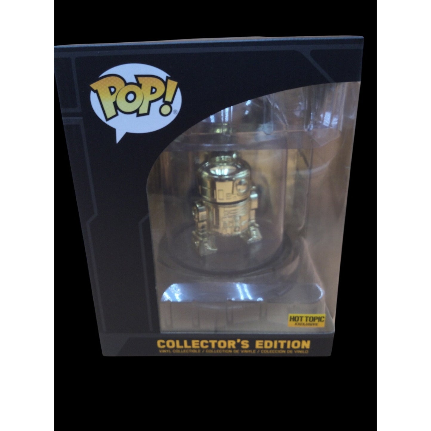 Funko Pop Star Wars Figurine R2-D2 Gold Chrome Collector's Hot Topic Exclusive