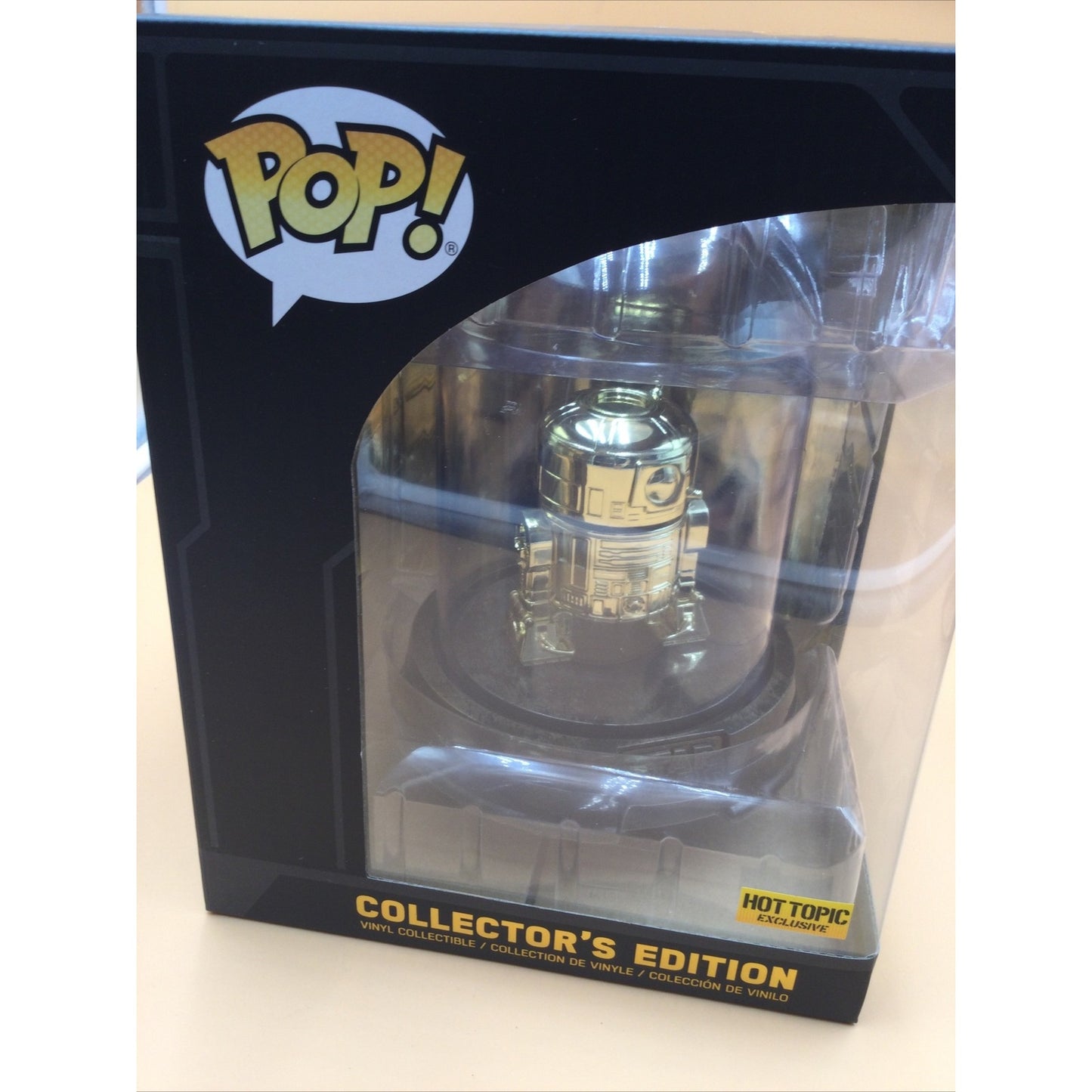 Funko Pop Star Wars Figurine R2-D2 Gold Chrome Collector's Hot Topic Exclusive