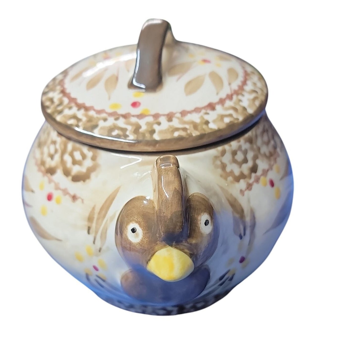 Temptations Brown Hen Baking Dish w/Lid 16oz Tara Old World Oven Safe KFI722033