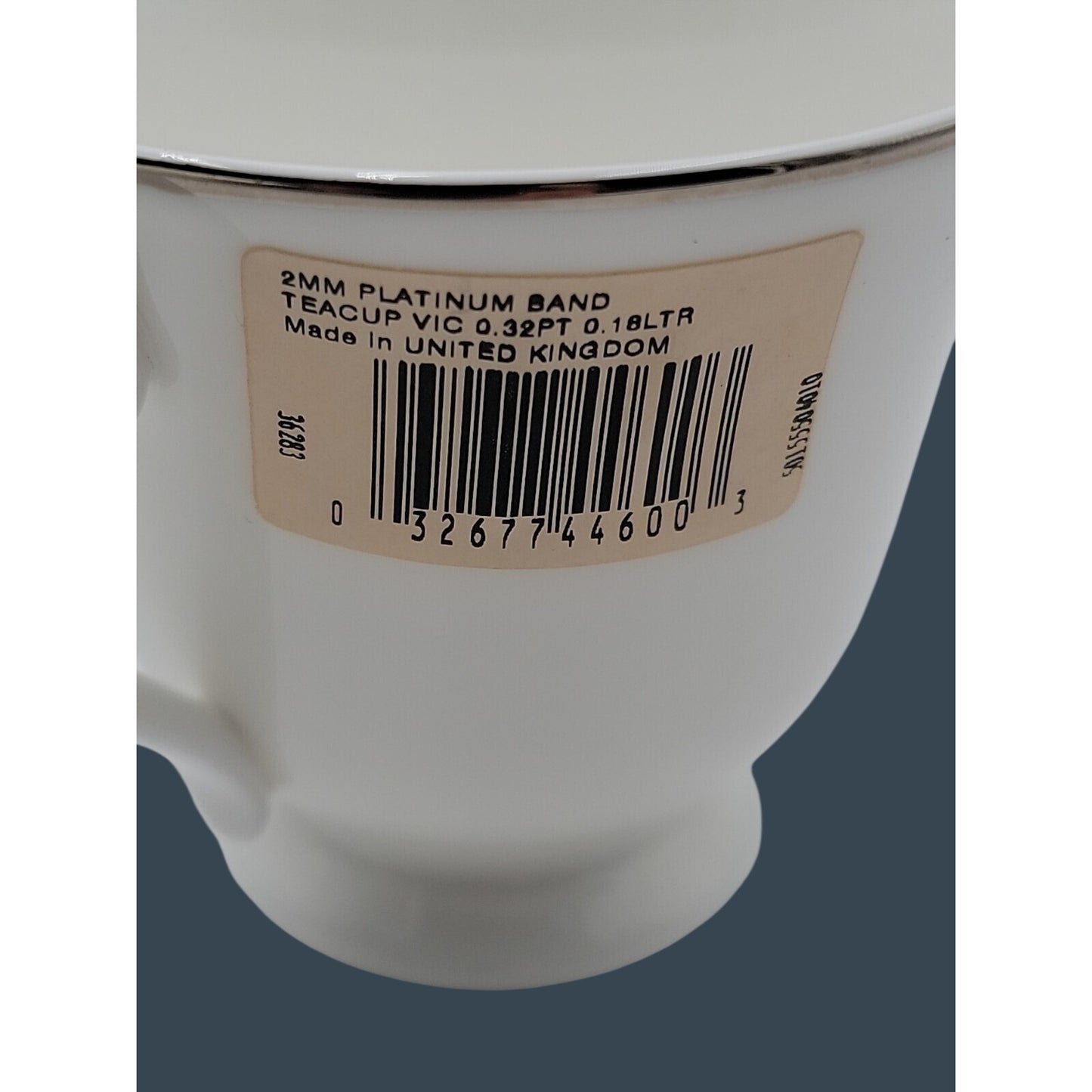 Vtg Crown Staffordshire Bone China Platinum Band Footed Tea Cup Federated Store
