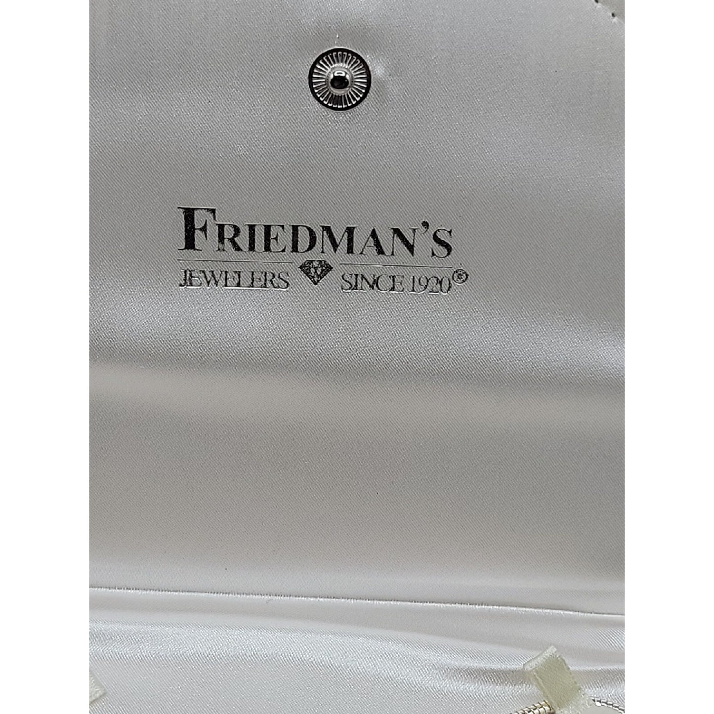 Friedmans Jewelers Breast Cancer Slide Necklace Silver Tone Charm Bead 18" Chain