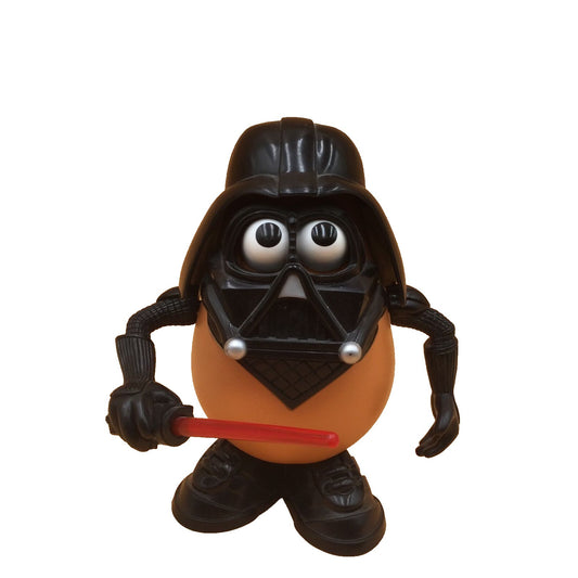 Stars Wars Darth Tater Figure Mr Potato Head Toy Red Light Saber Glowing Eyes