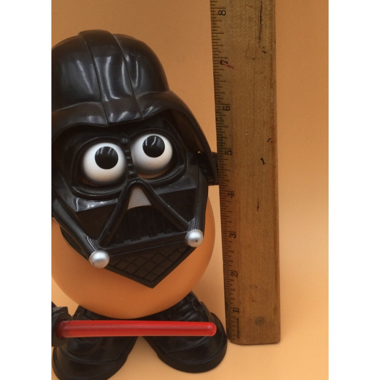 Stars Wars Darth Tater Figure Mr Potato Head Toy Red Light Saber Glowing Eyes