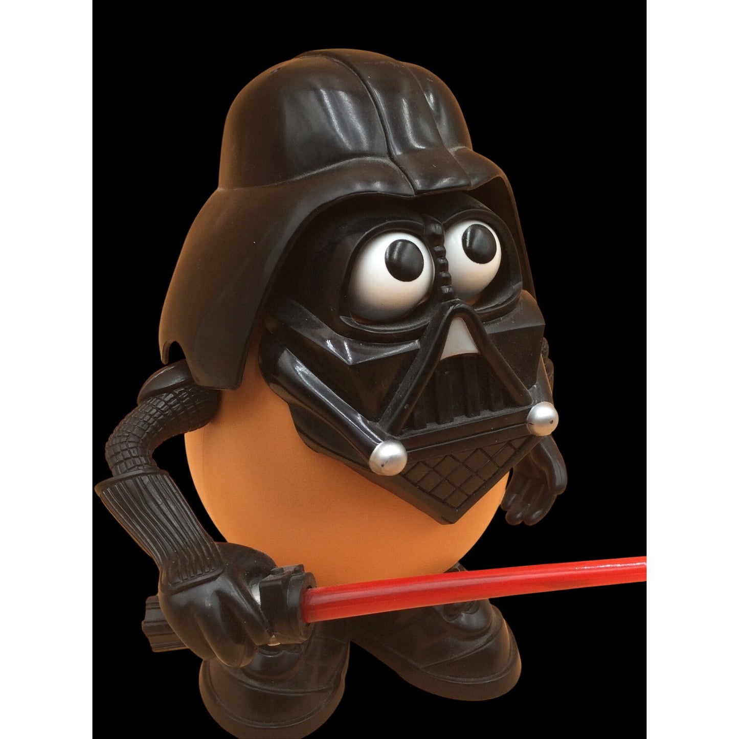 Stars Wars Darth Tater Figure Mr Potato Head Toy Red Light Saber Glowing Eyes