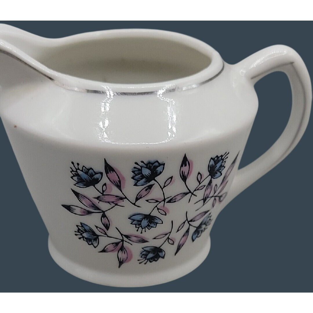 Vtg 1920s Chikaramachi Noritake Hand Painted Porcelain Floral Creamer Pitcher