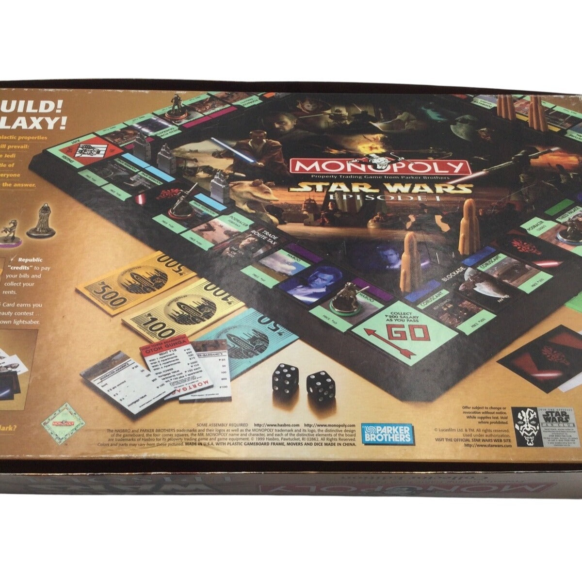 Vintage Monopoly Star Wars Episode I Collectors Edition 3D Game Board Game 1999