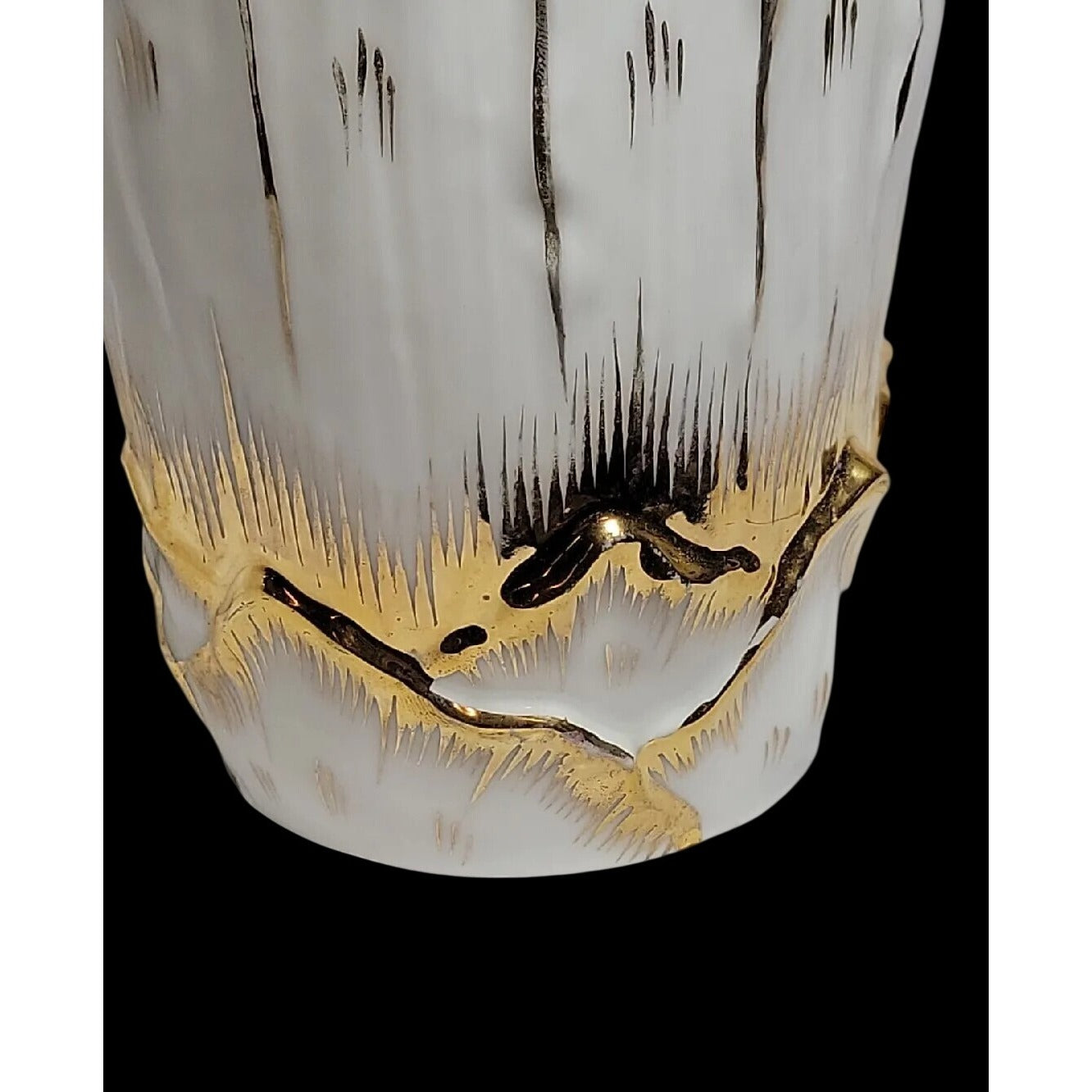 Antique Hutschenreuther Art Department Pitcher 22k Gold Gilded 6.5" Mold 001