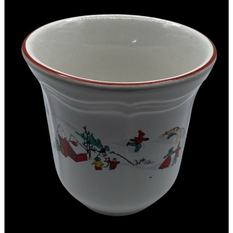 Farberware White Christmas #391 China Teacup Cup Katherine Babanovsky '95