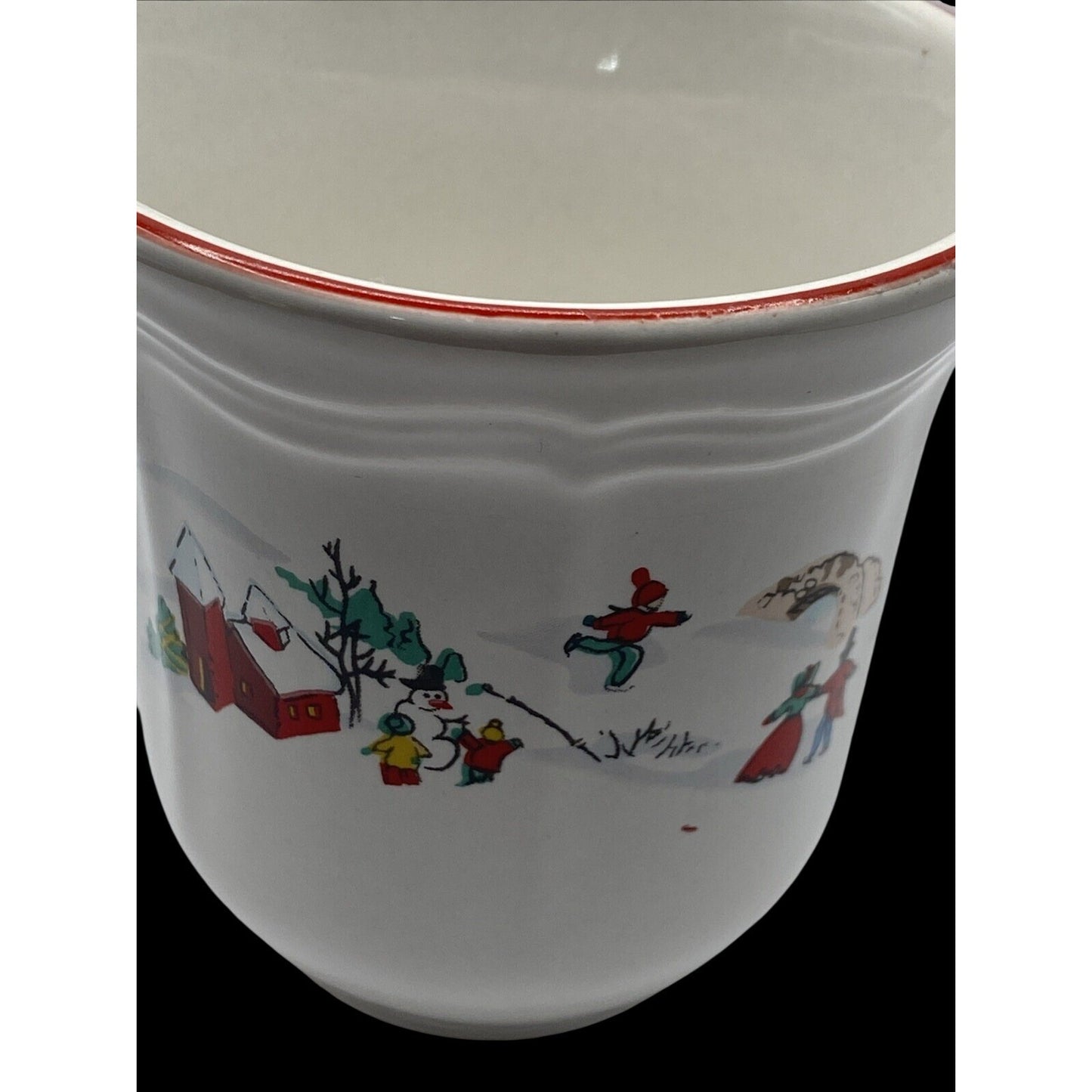 Farberware White Christmas #391 China Teacup Cup Katherine Babanovsky '95
